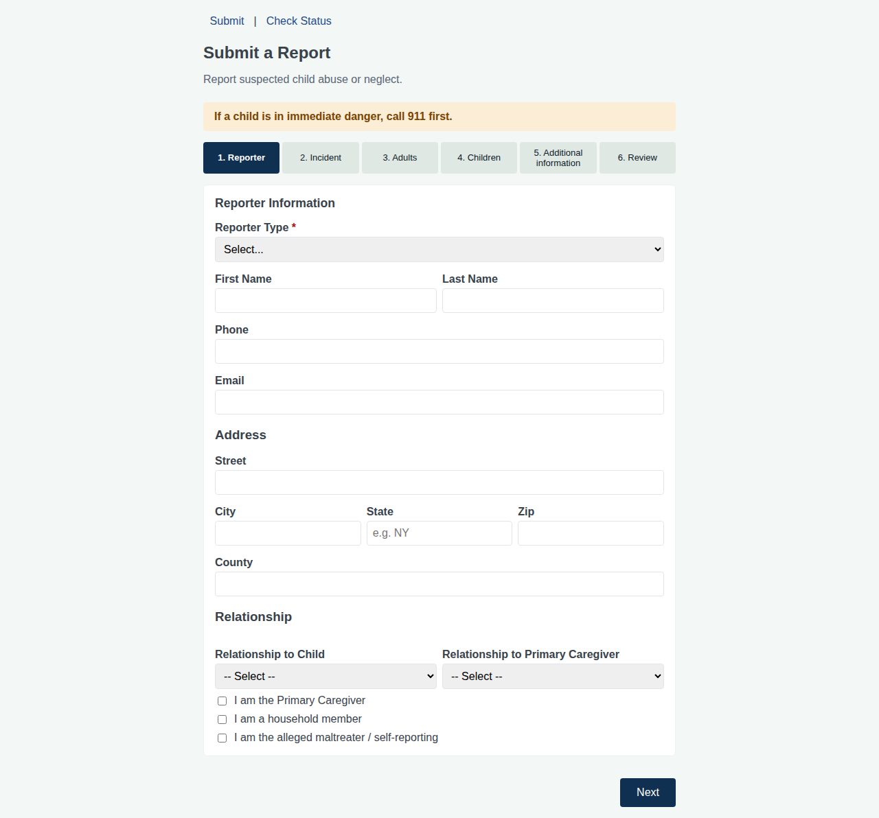 Report Form