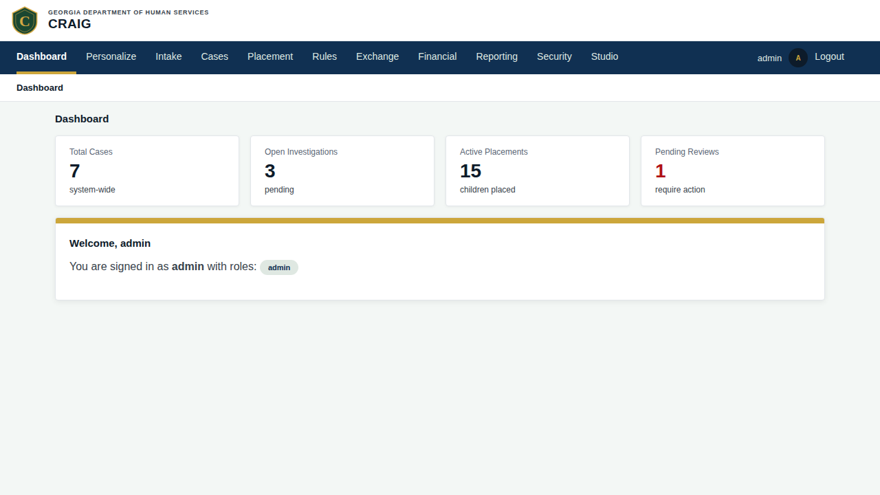 Admin Dashboard