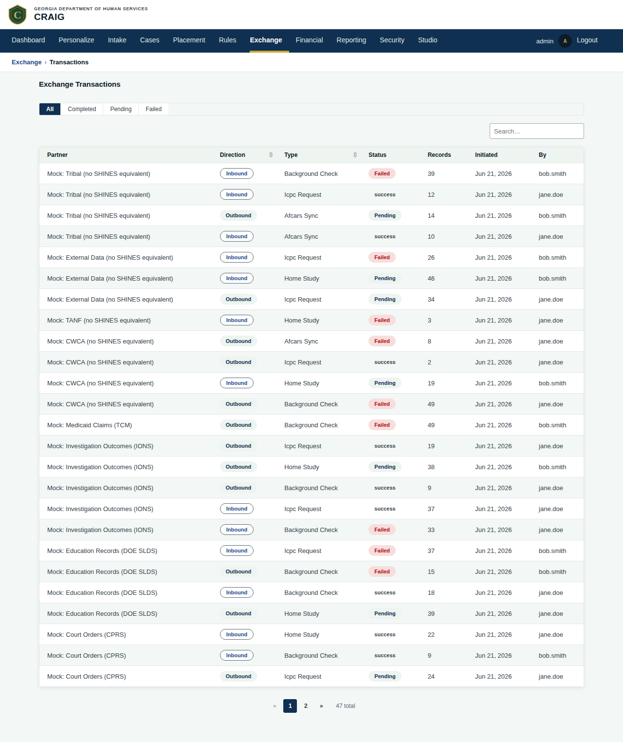 Exchange Transactions